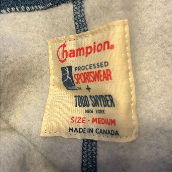 Champion Blue Sportswear Todd Snyder NWT M - Picture 4 of 4